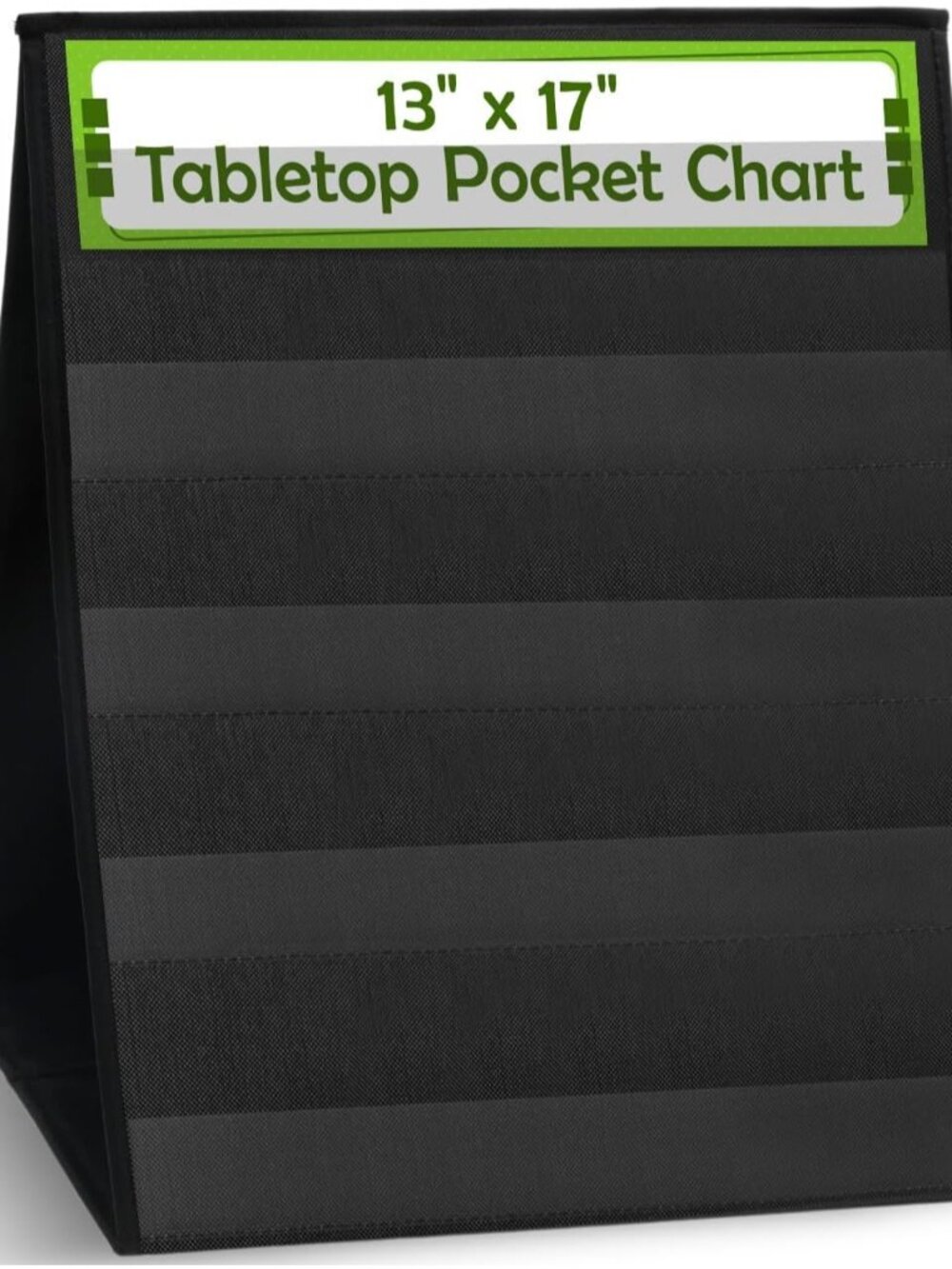Tabletop Pocket Chart Stand, 13" Wide x 17" Tall, Black